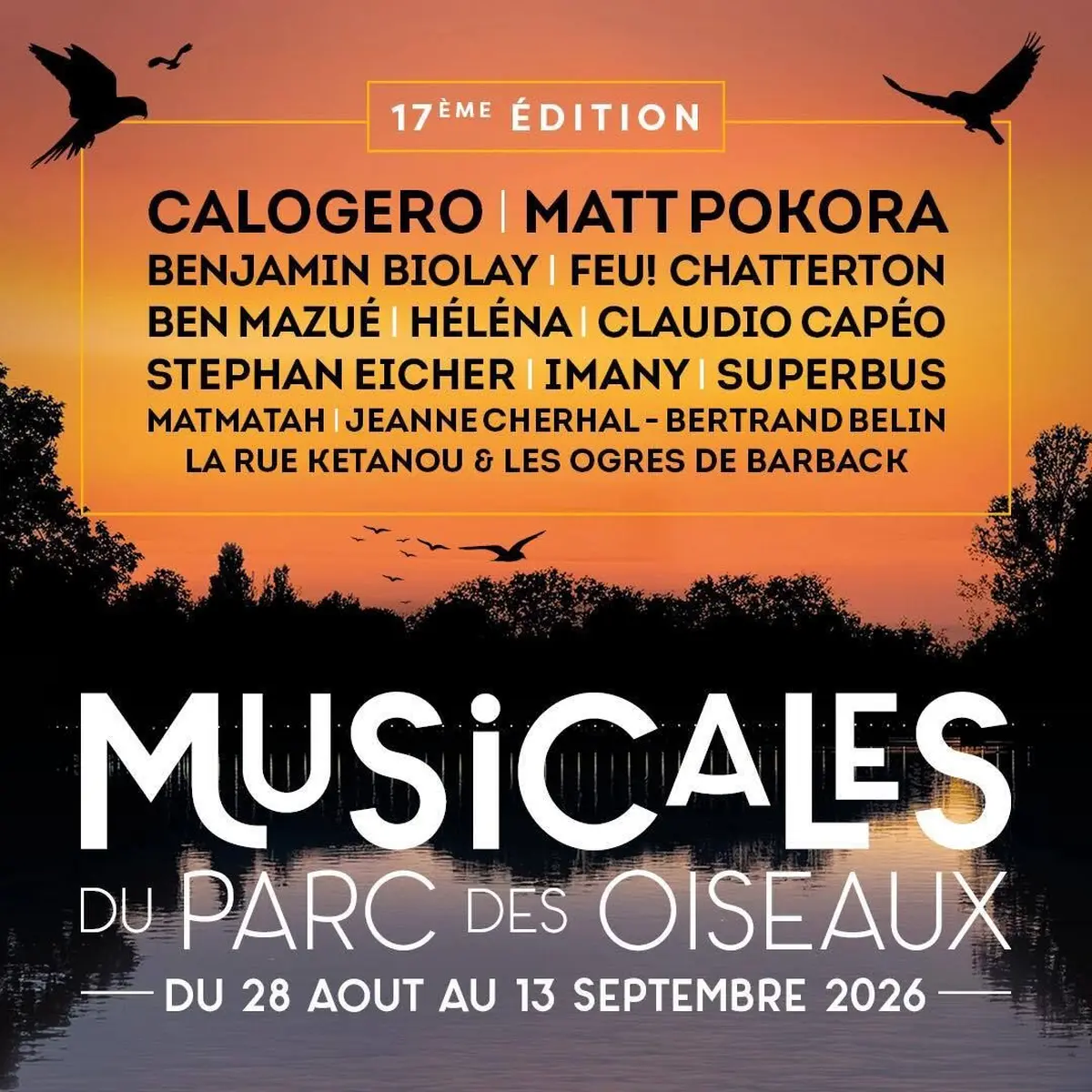 La programmation 2026 des Musicales du Parc des Oiseaux