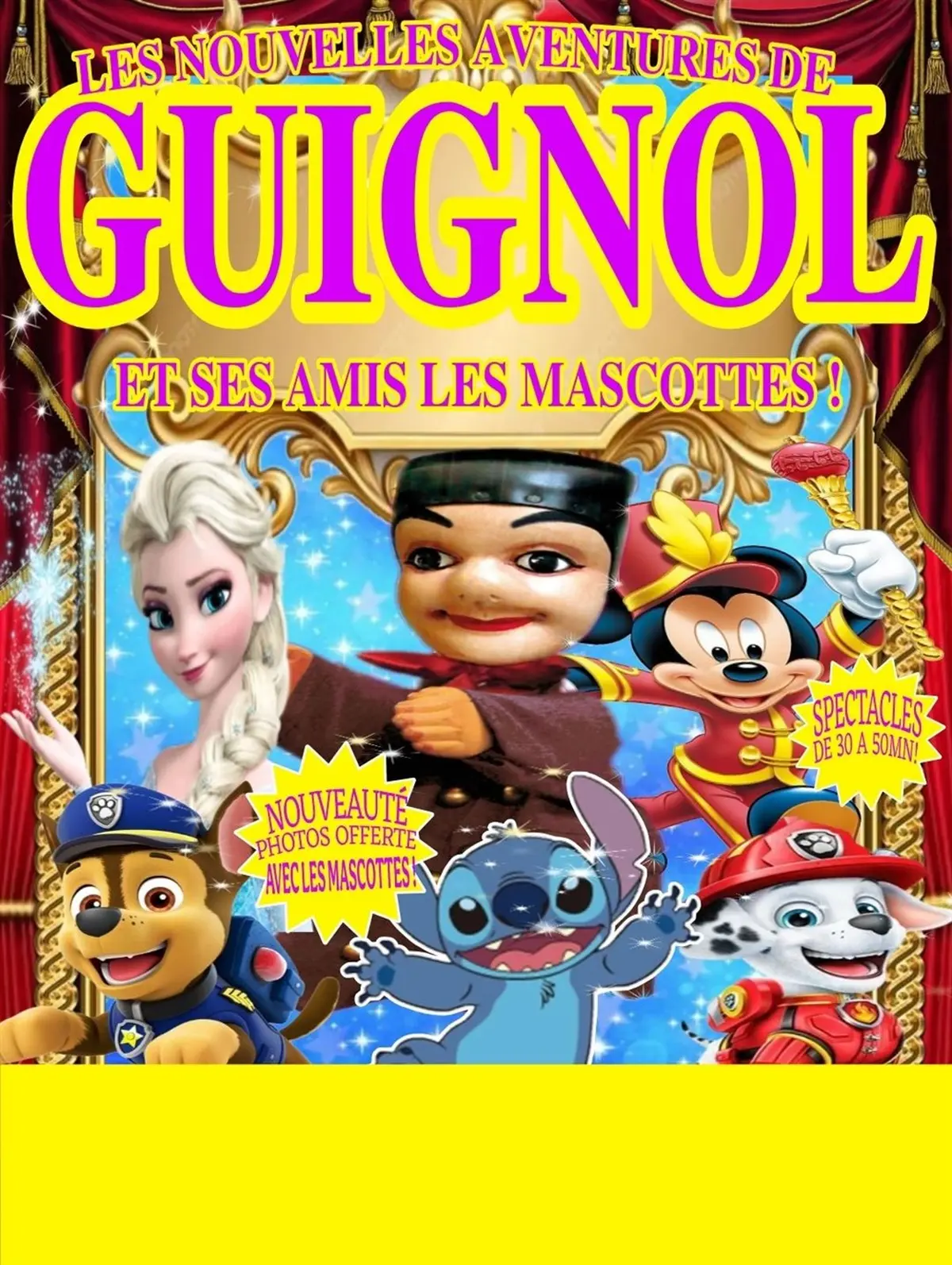 Les Nouvelles Aventures de Guignol et ses amis les mascottes à Plan de Cuques