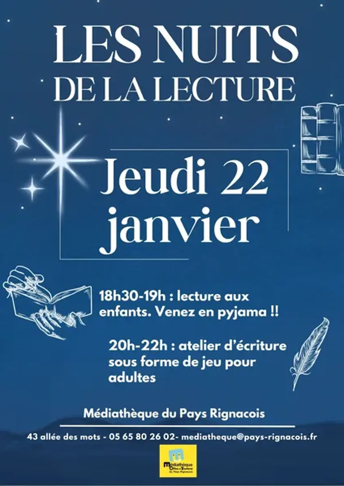 Les nuits de la lecture à la Médiathèque