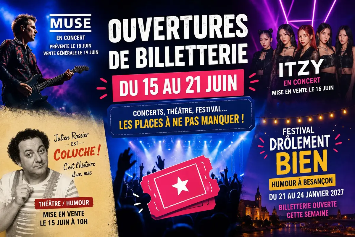 Les ouvertures de billetteries du 15 au 21 juin