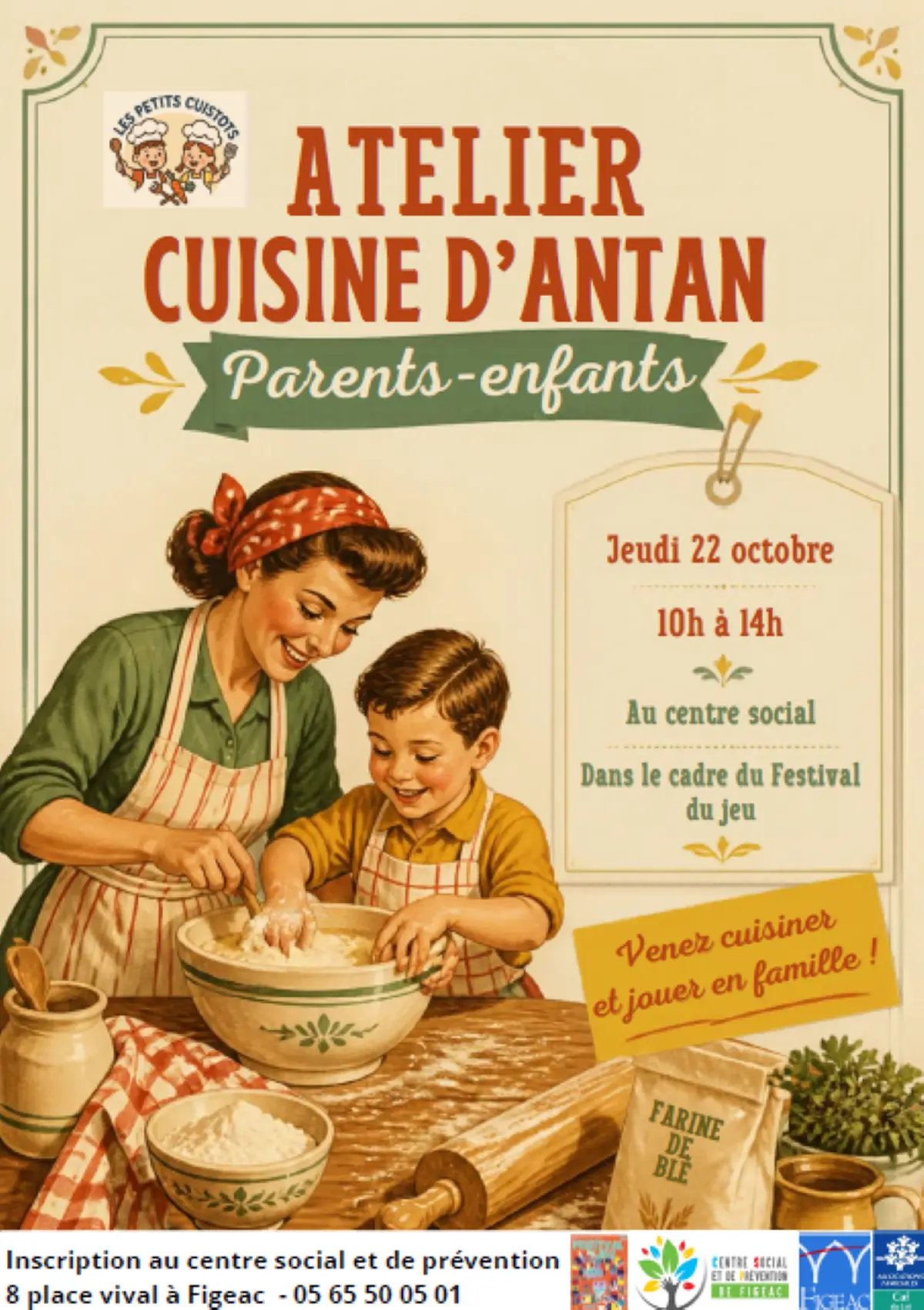 Les Petits Cuistots: «: spécial cuisine d’antan », Festival du jeu Figeac