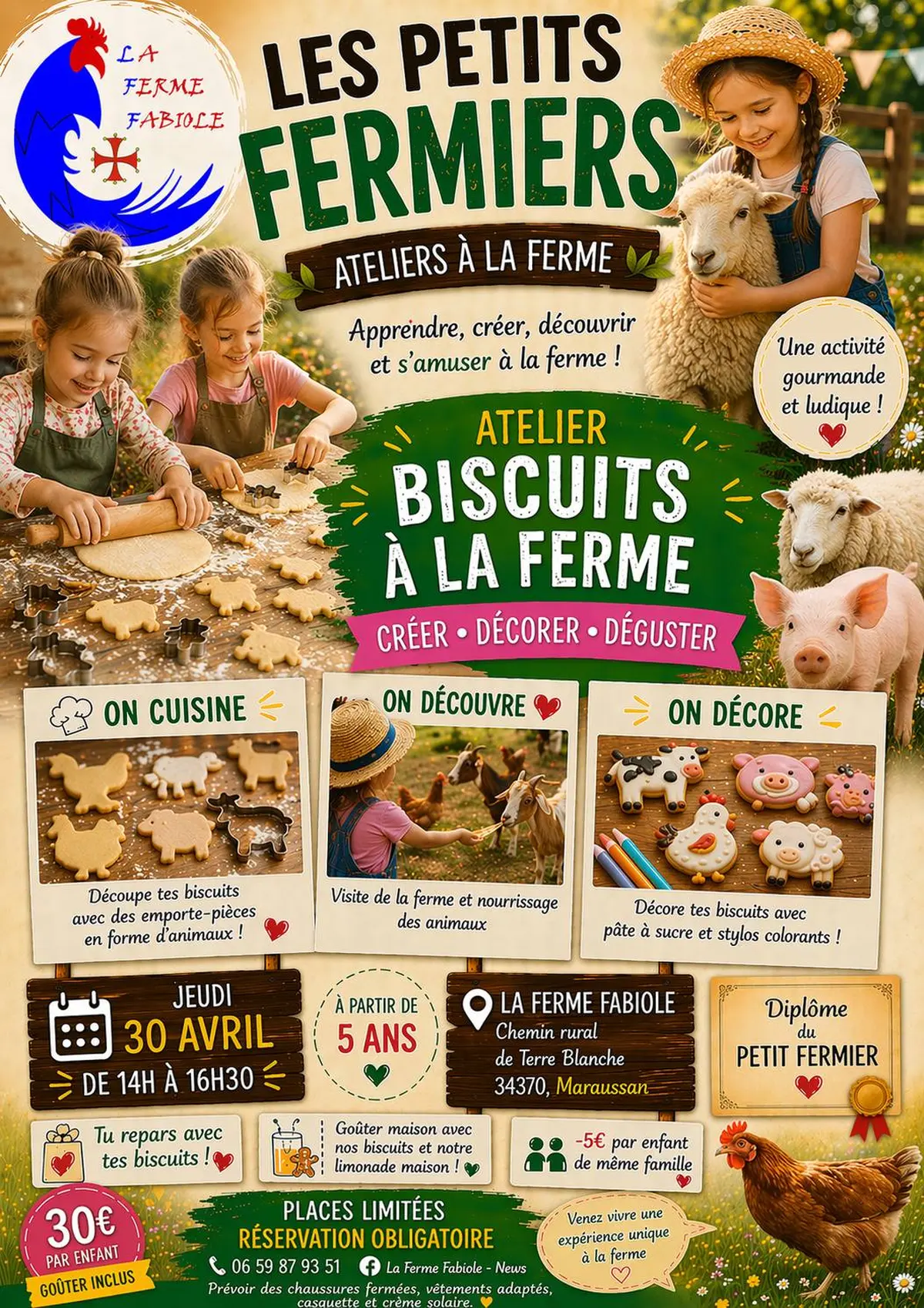 Les Petits Fermiers à La Ferme Fabiole