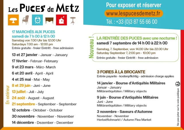 Les dates 2024 des Puces de Metz