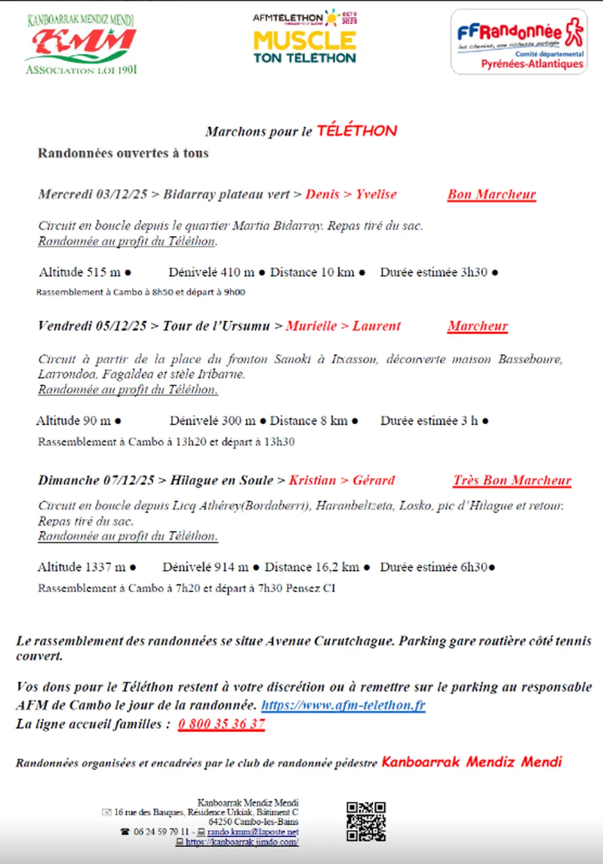 Les Randonnées du Téléthon