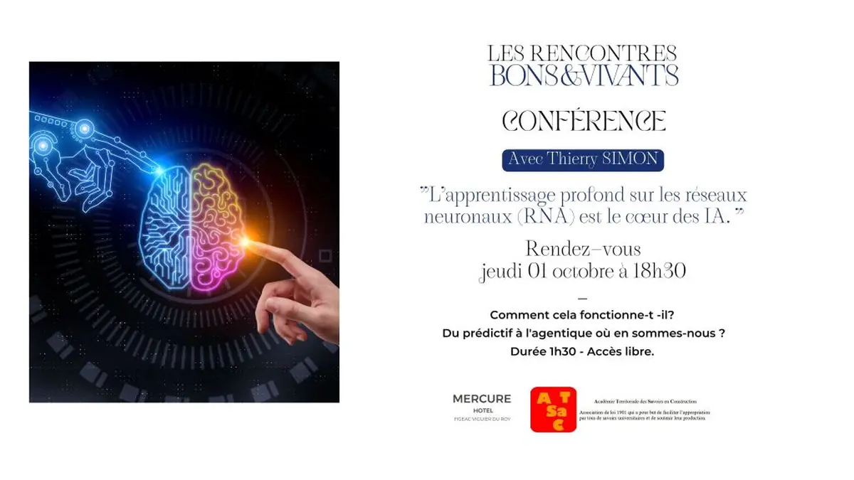 Les rencontres Bons & Vivants à Figeac : conférence sur l’intelligence artificielle