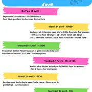 Les rendez-vous d'avril