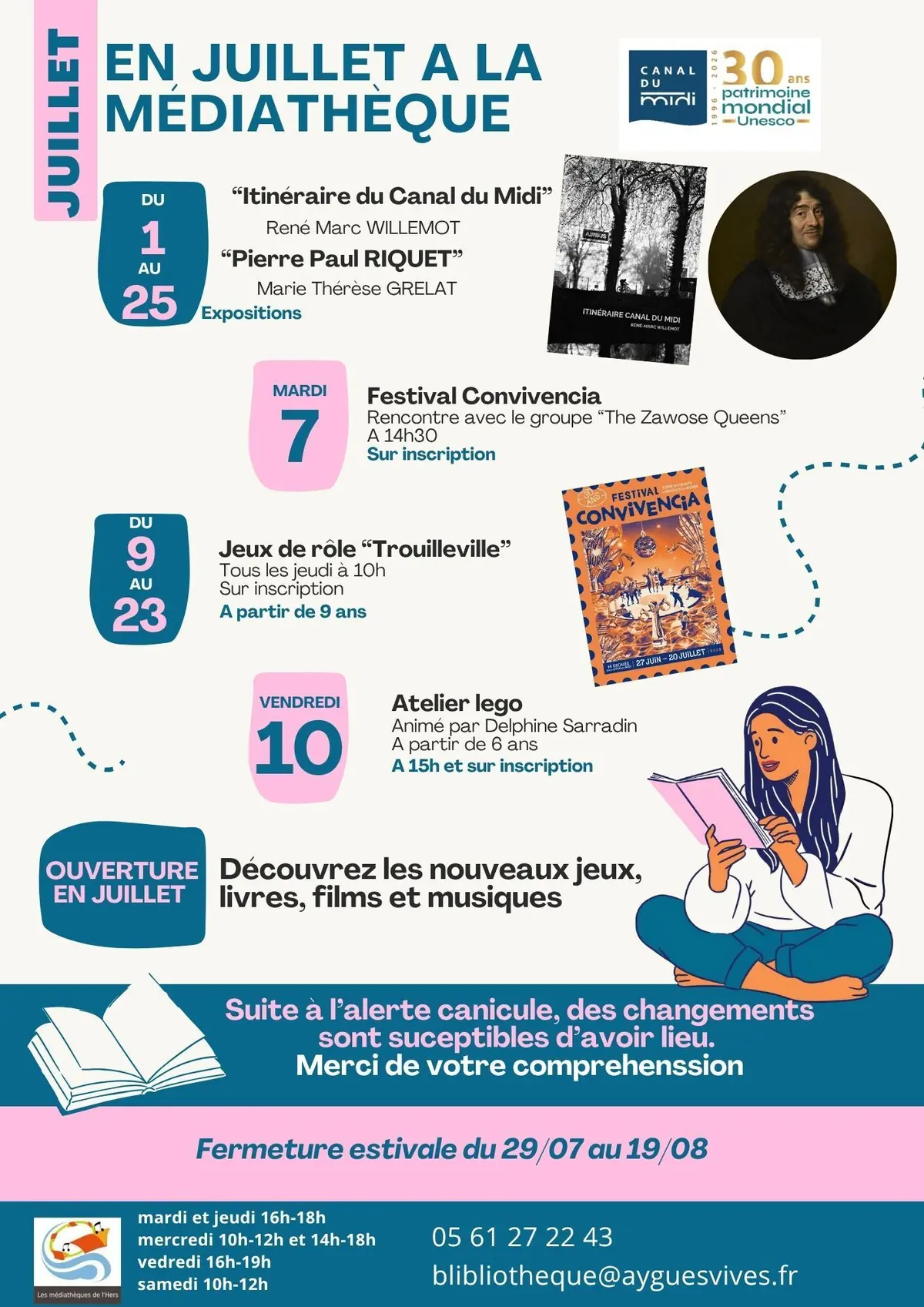 Les Rendez-Vous De Juillet à La Médiathèque
