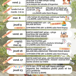 Les rendez-vous de l'été à la BAMS