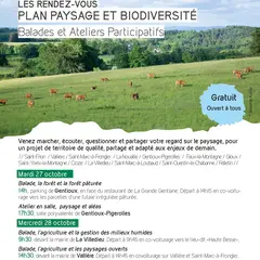 LES RENDEZ-VOUS PLAN PAYSAGE ET BIODIVERSITÉ Balades et Ateliers Participatifs