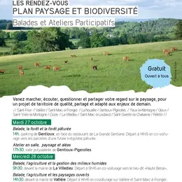 LES RENDEZ-VOUS PLAN PAYSAGE ET BIODIVERSITÉ Balades et Ateliers Participatifs