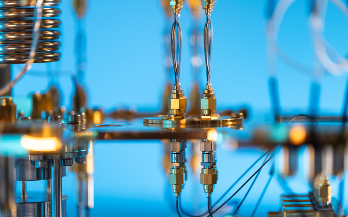 Intérieur d'un cryostat à dilution servant à des expériences de physique quantique © Ecole polytechnique - Jérémy Barande