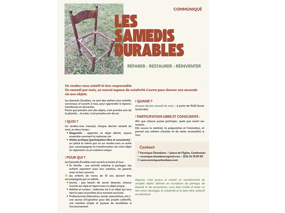 Les Samedis Durables : sensibilisation à l'Upcycling &  Papier Mâché