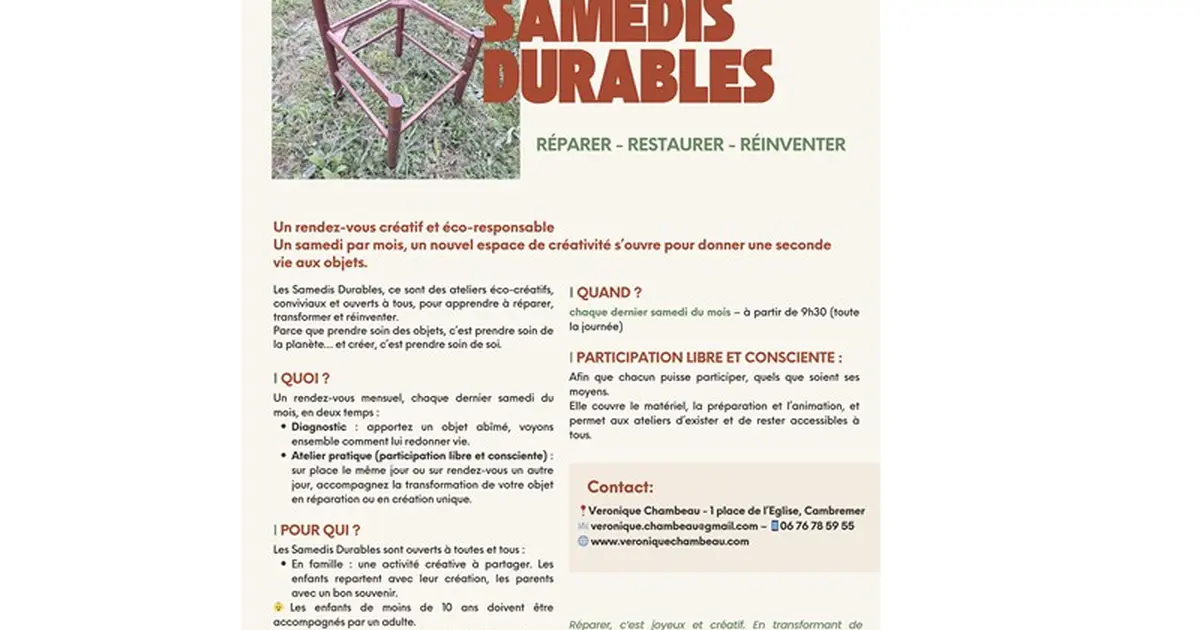 Les Samedis Durables : sensibilisation à l'Upcycling & Papier Mâché
