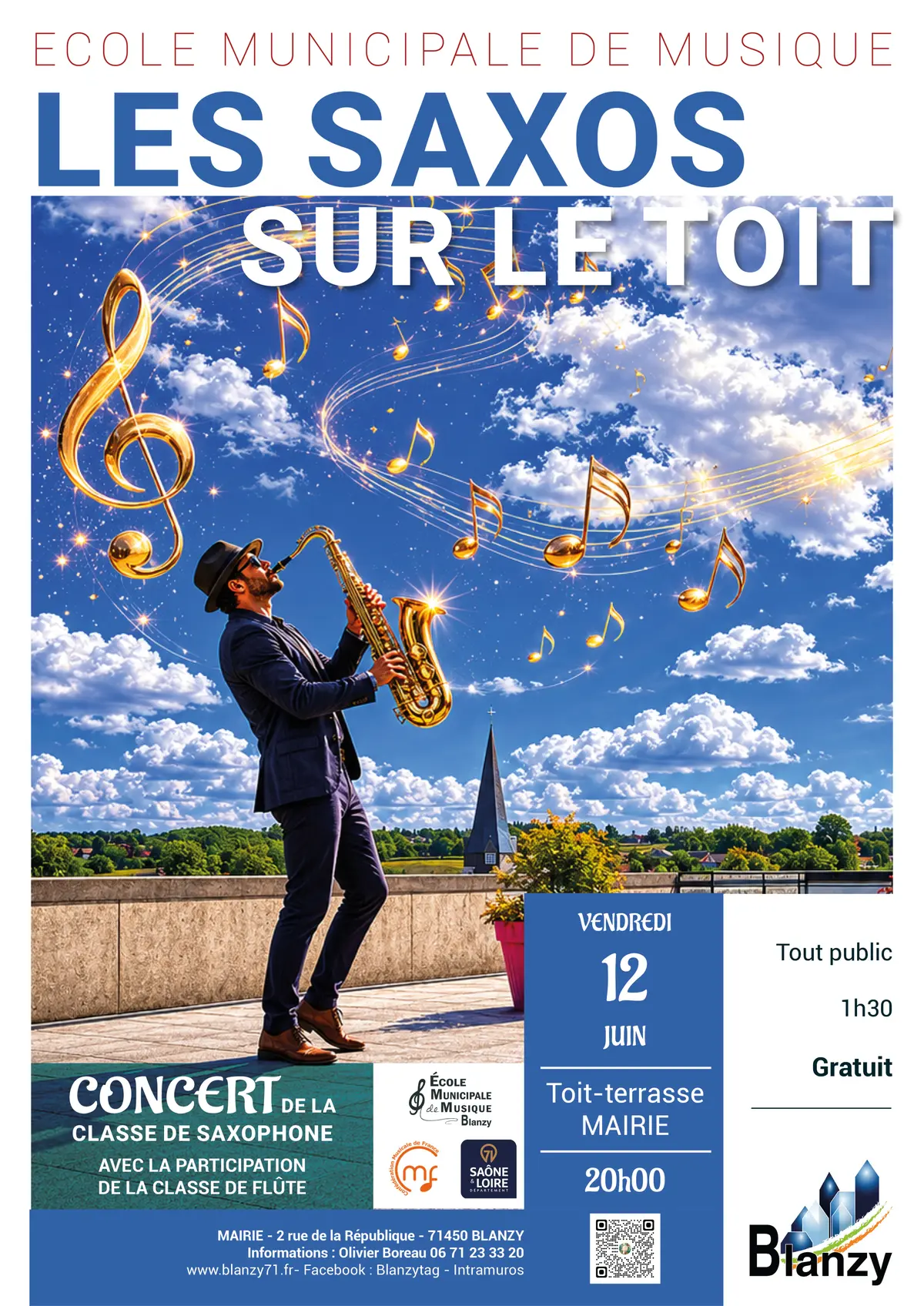 Les Saxos sur le toit