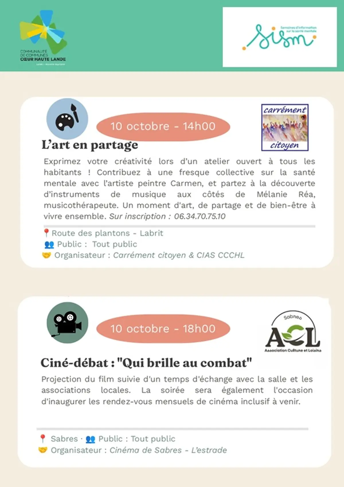 Les semaines d'informations sur la santé Mentale