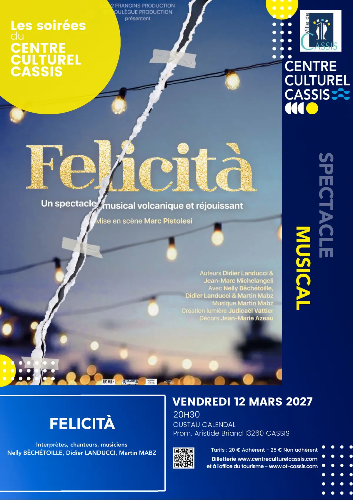 Les soirées du Centre Culturel Cassis - FELICITA