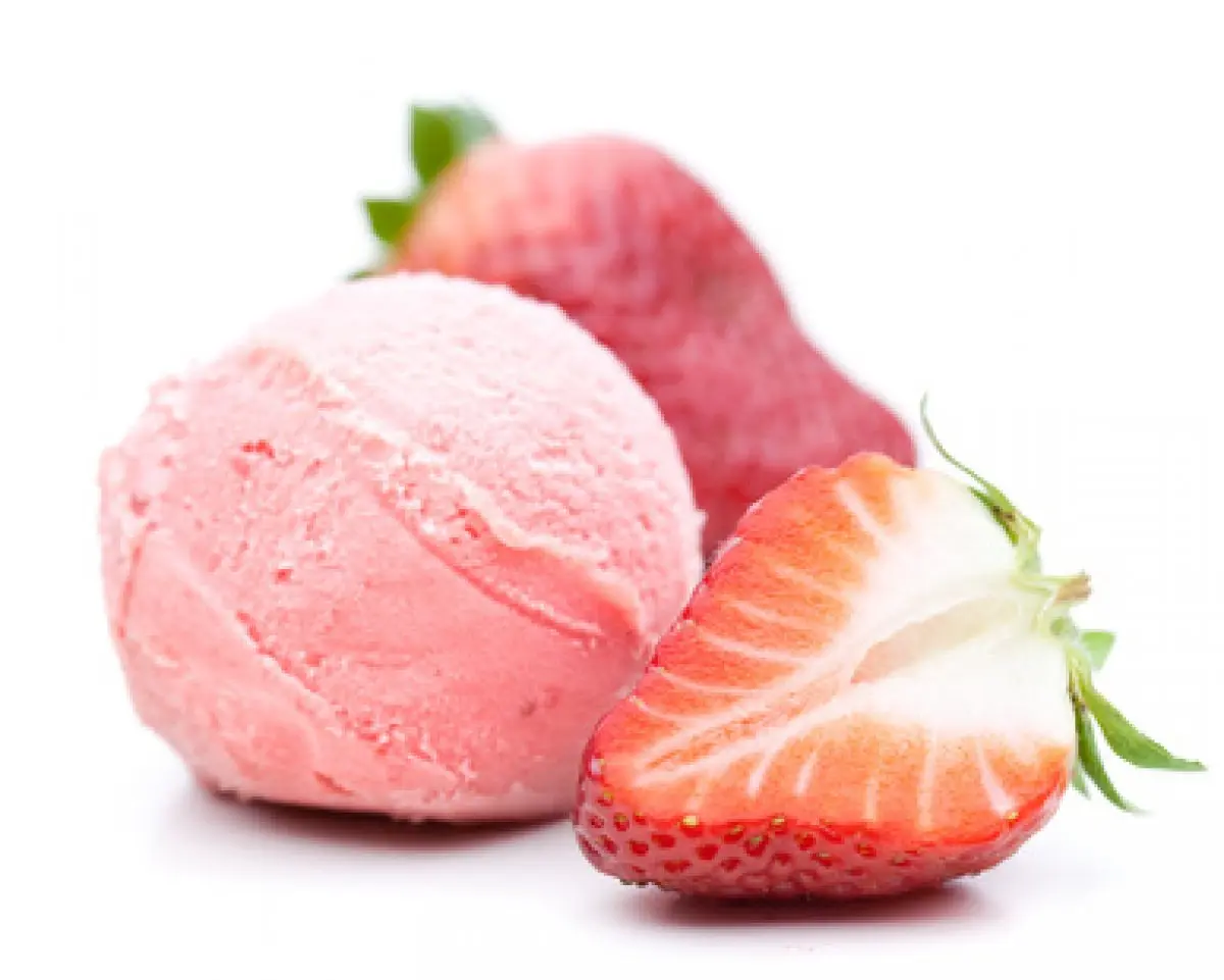 Le sorbet à la fraise