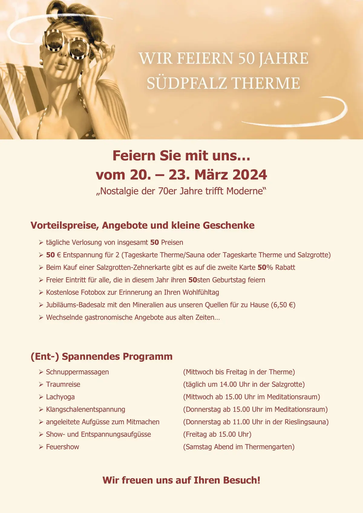 Le programme complet de cet anniversaire