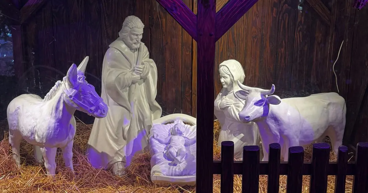 Crèche au marché de Noël de Mulhouse