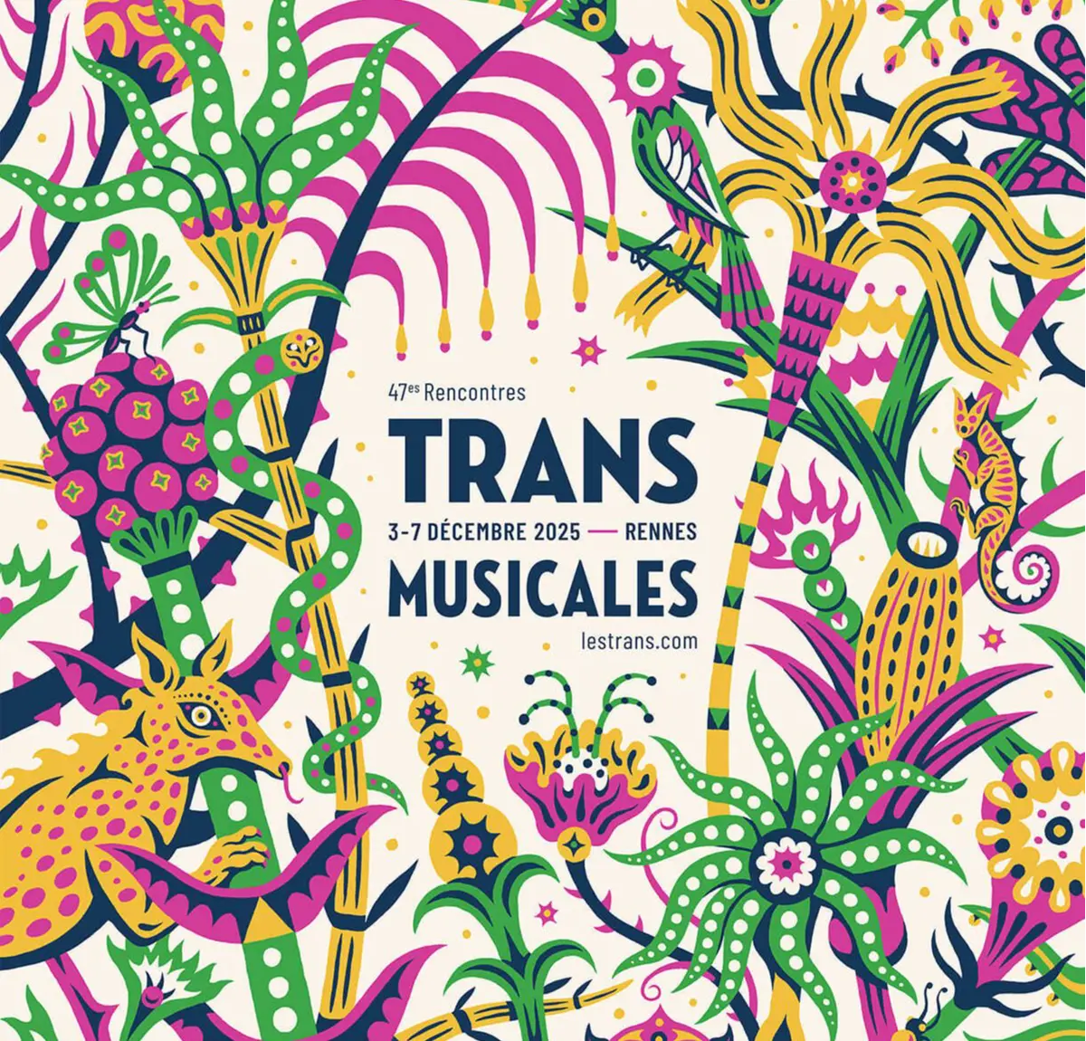 Affiche 2025 des Trans Musicales de Rennes