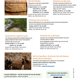 Les vacances d'août sur les Sites préhistoriques de la vallée de la Vézère