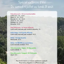 Les vacances d'été au Musée national de Préhistoire