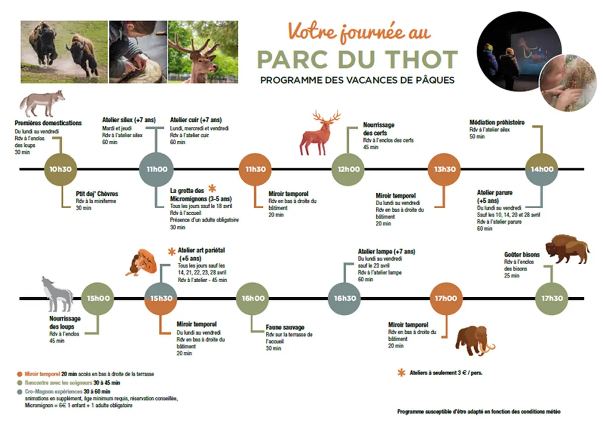 Les vacances de printemps au Parc  du Thot