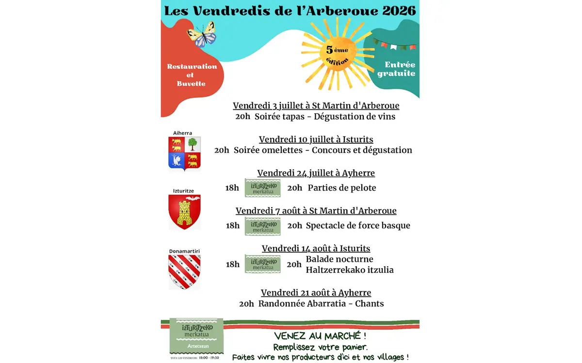 Les vendredis de l'Arbéroue : soirée tapas, dégustation de vin