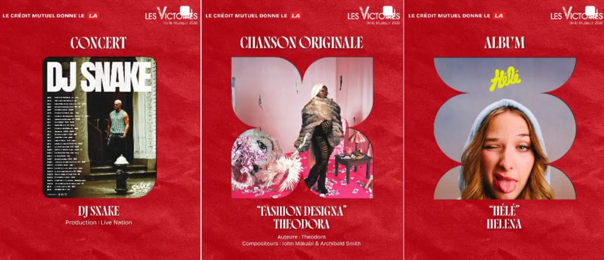 Theodora, DJ Snake ou encore Helena font partie des nommés cette année