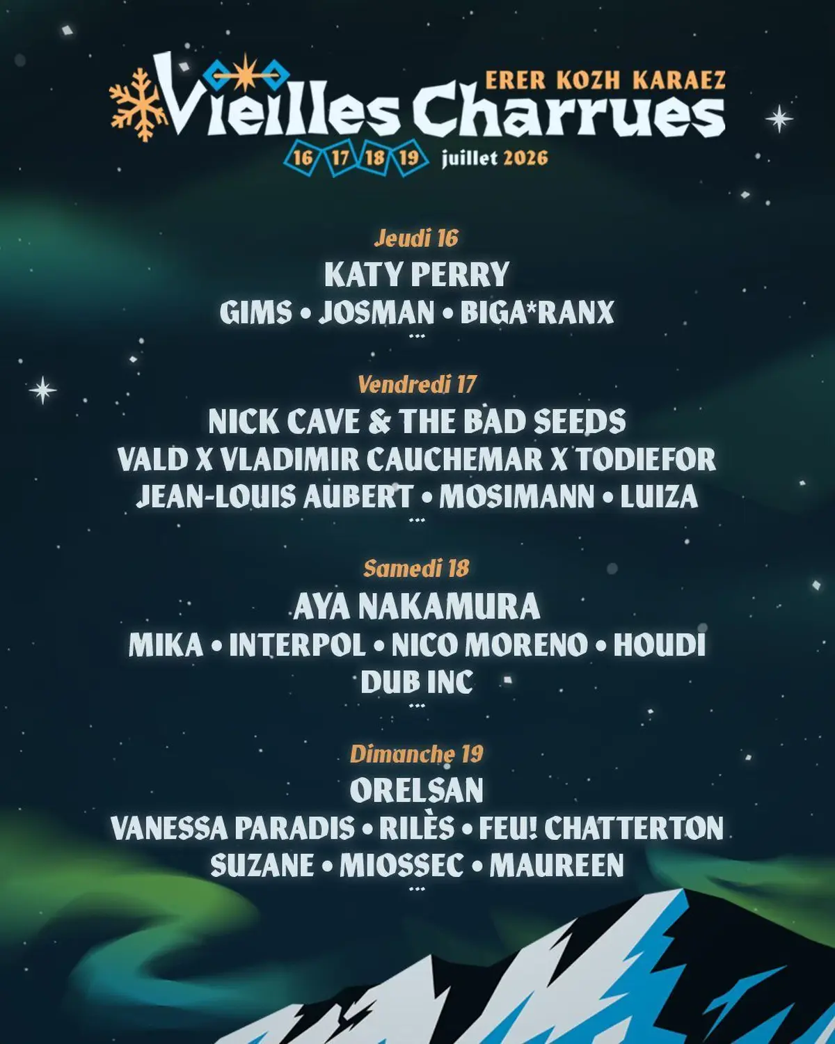 Une nouvelle salve de noms pour les Vieilles Charrues 2026
