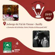 Les Vignerons passent à table à l'Auberge du Val de Vienne avec le Domaine de la Rodaie