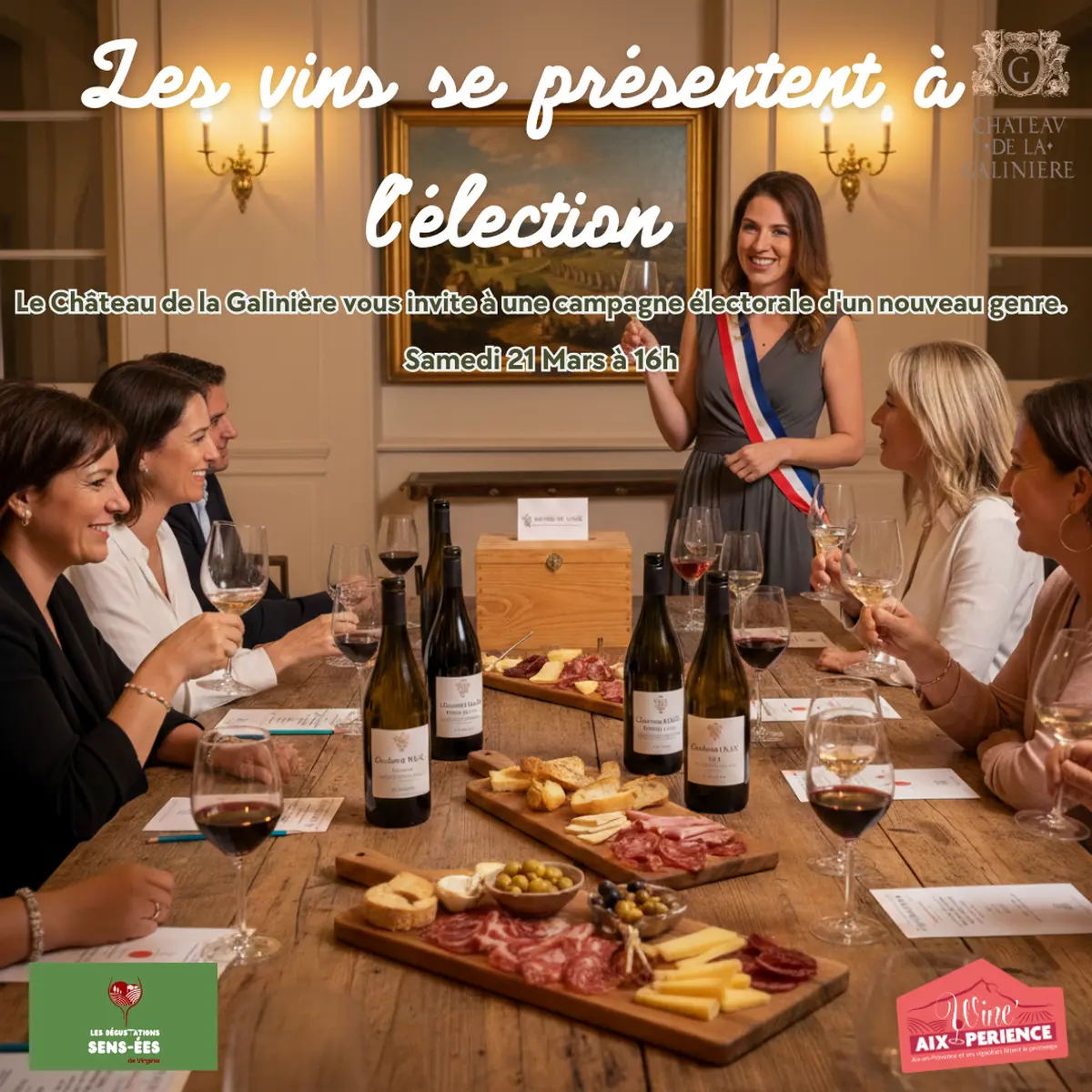 Les vins se présentent à l'élection au Château de la Galinière