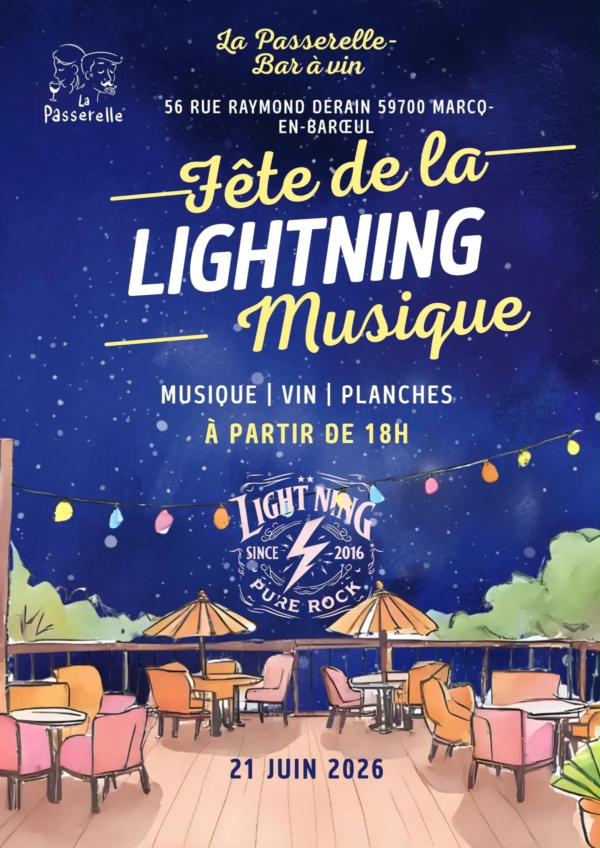 Lightning en concert à La Passerelle