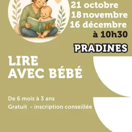 Lire avec bébé à la médiathèque de Pradines