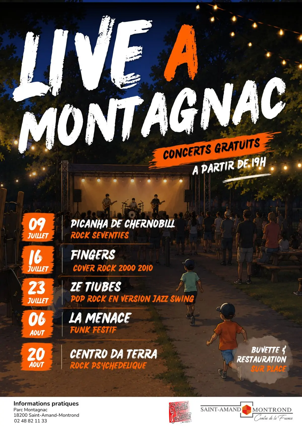 Live à Montagnac Concerts gratuits