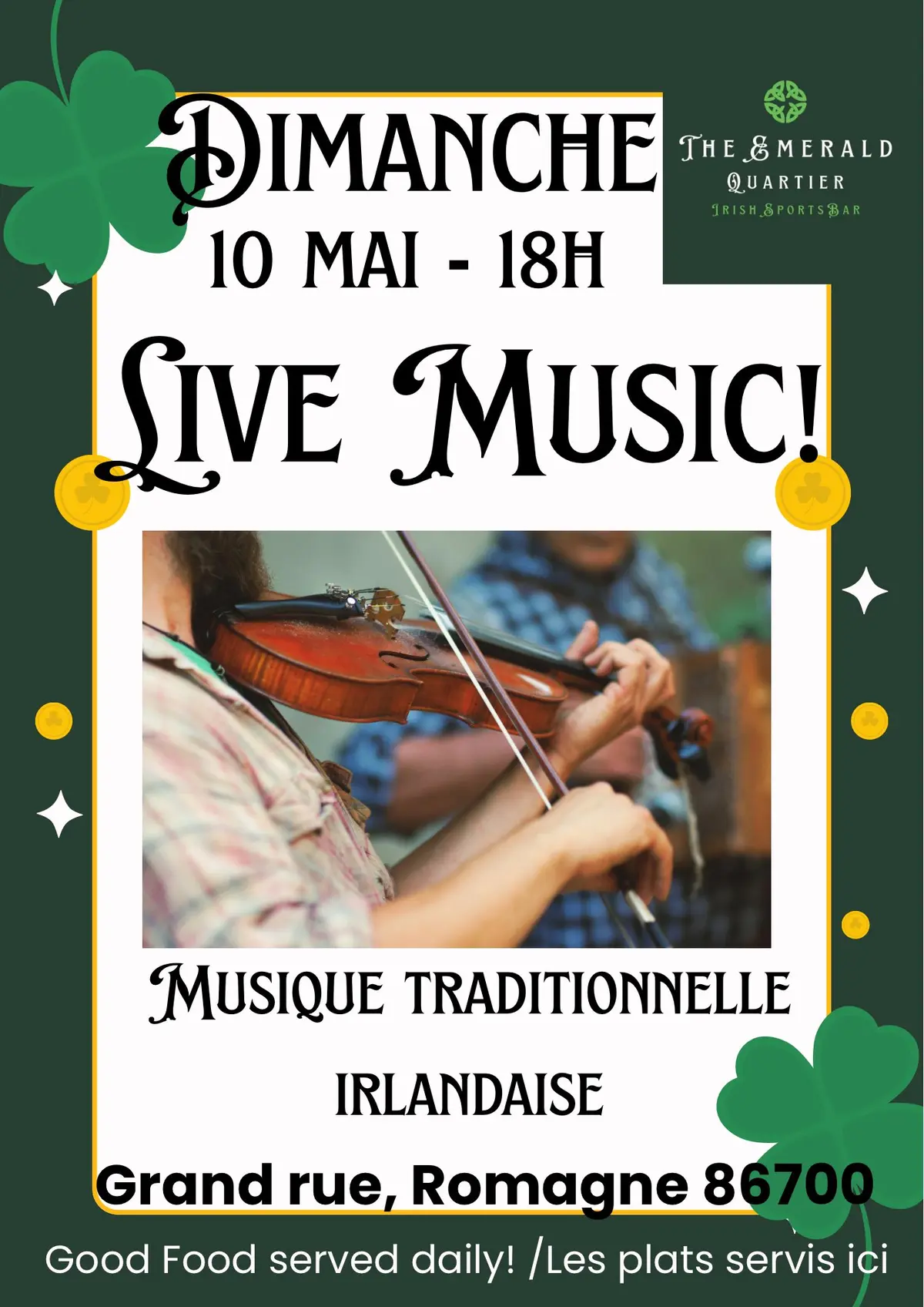Live Music : Musique Traditionnelle Irlandaise