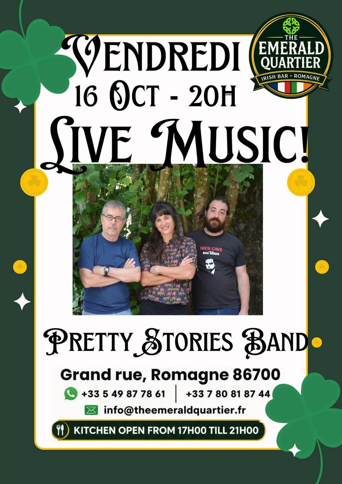 Live music : Pretty Stories Band