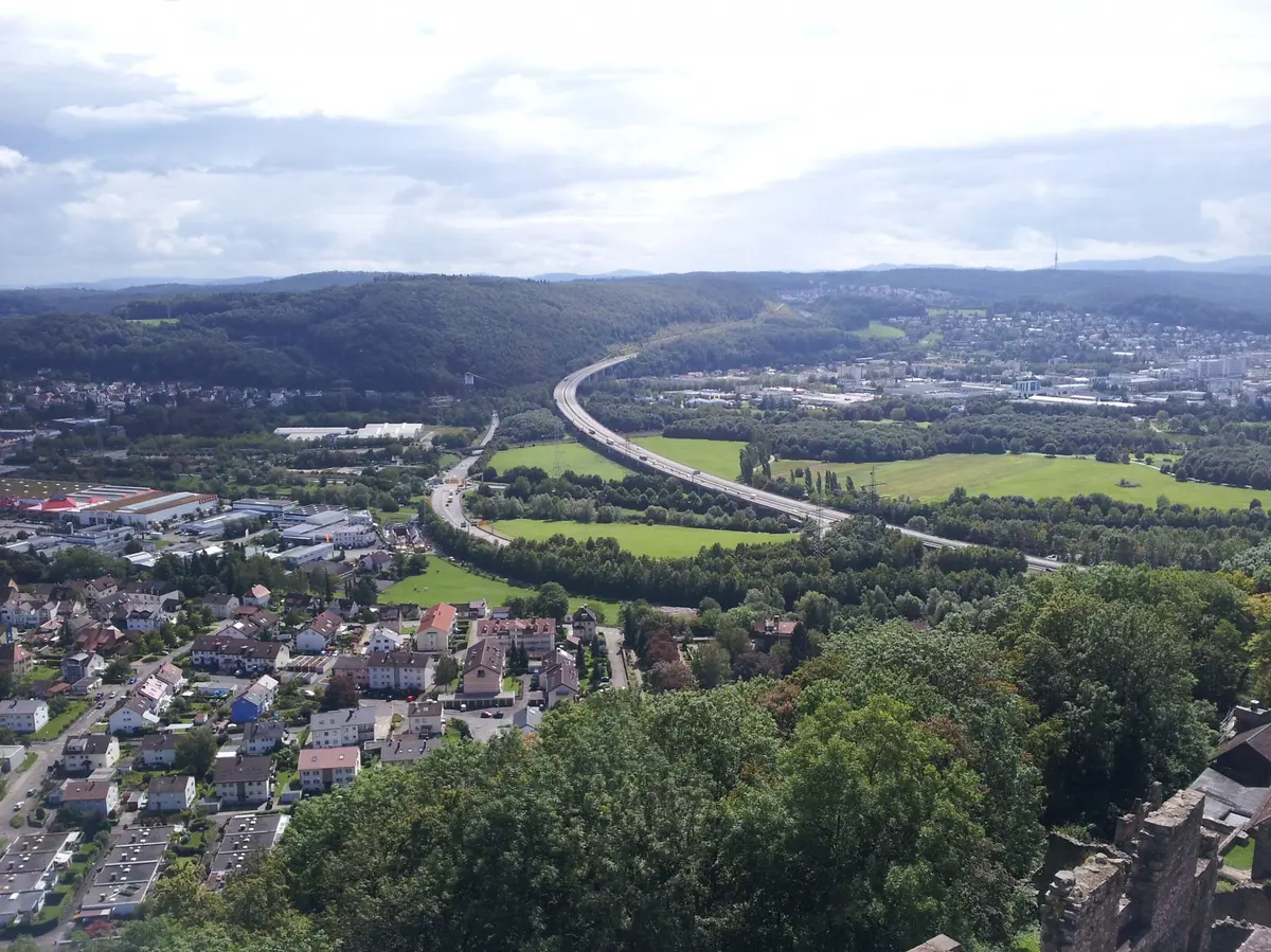 Vu de Lörrach depuis le Château de Rothelin