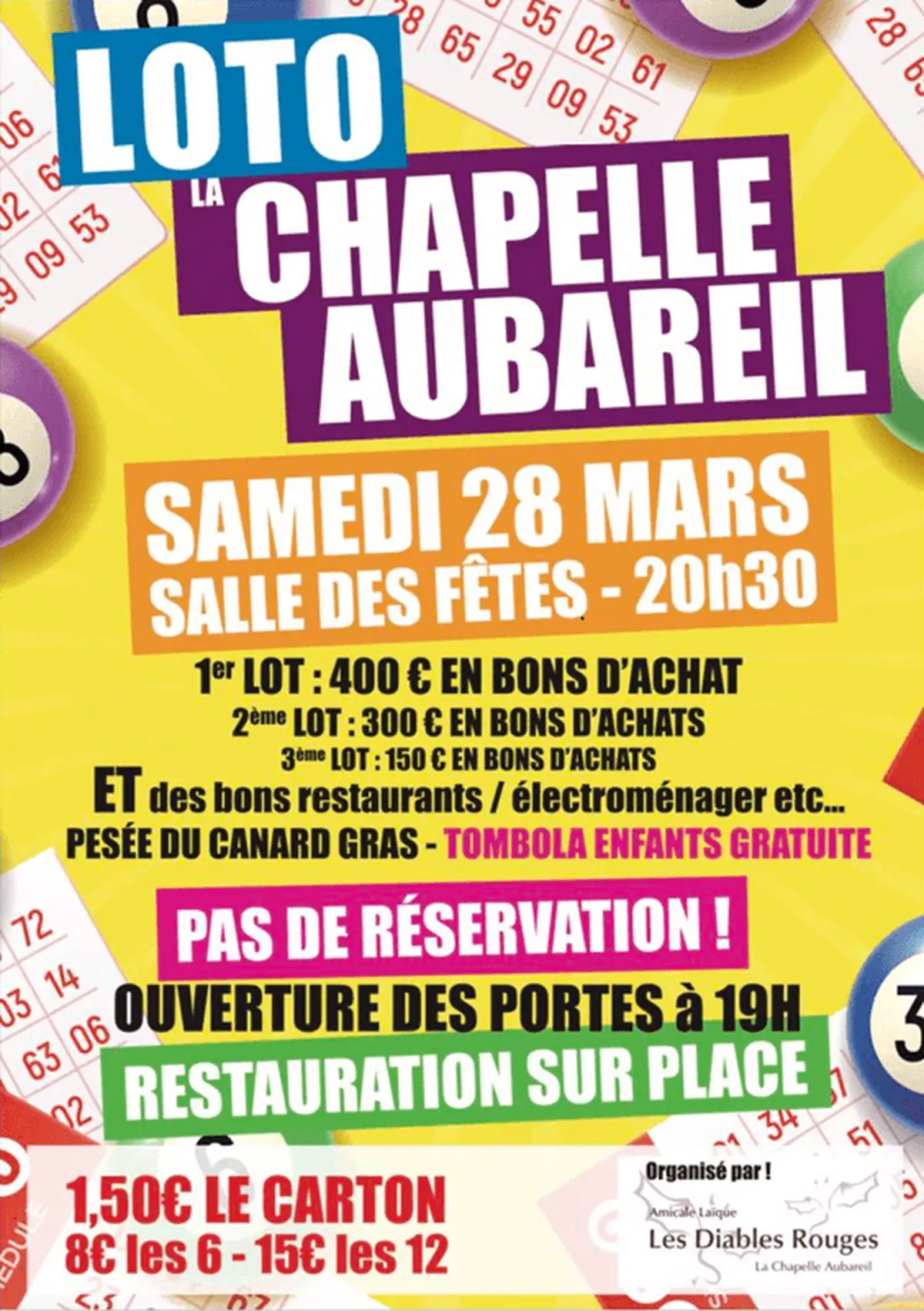 Loto à la Chapelle Aubareil