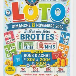 Loto à la salle des fêtes de Brottes