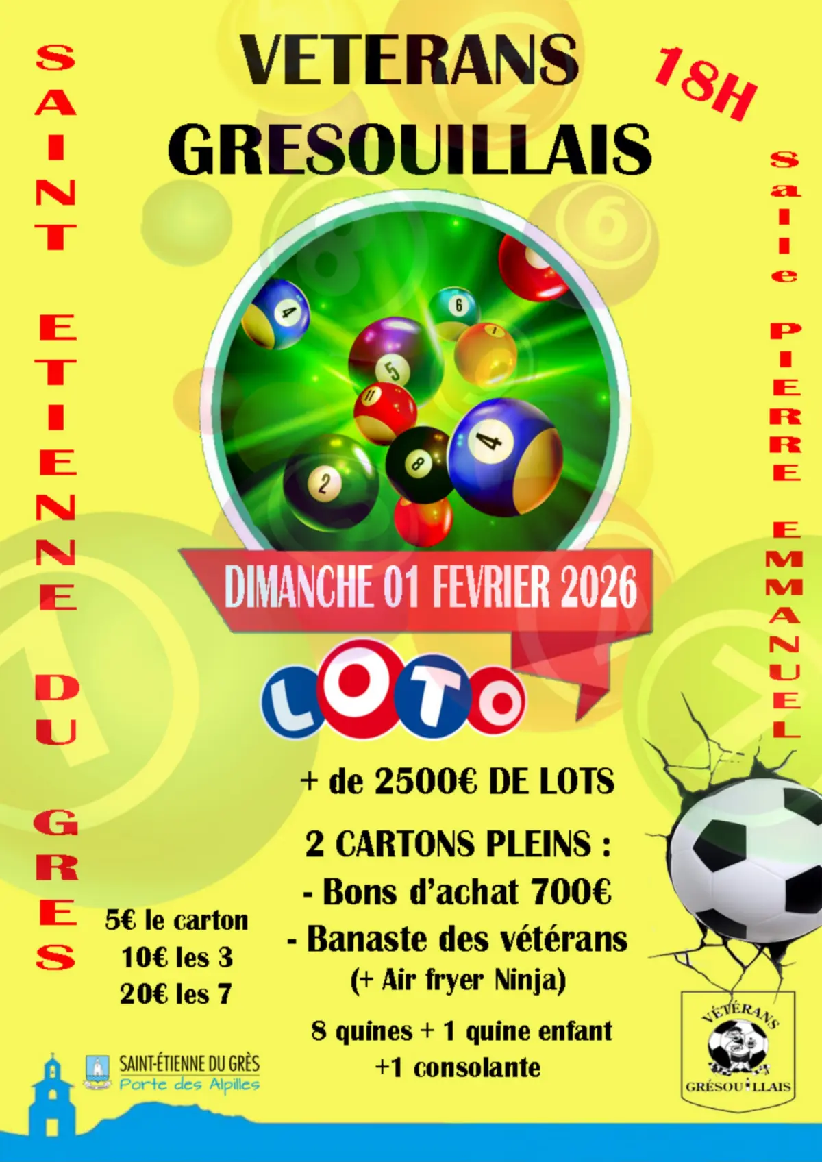 Loto à St. Etienne du Grès - Association Vétérans Grésouillais