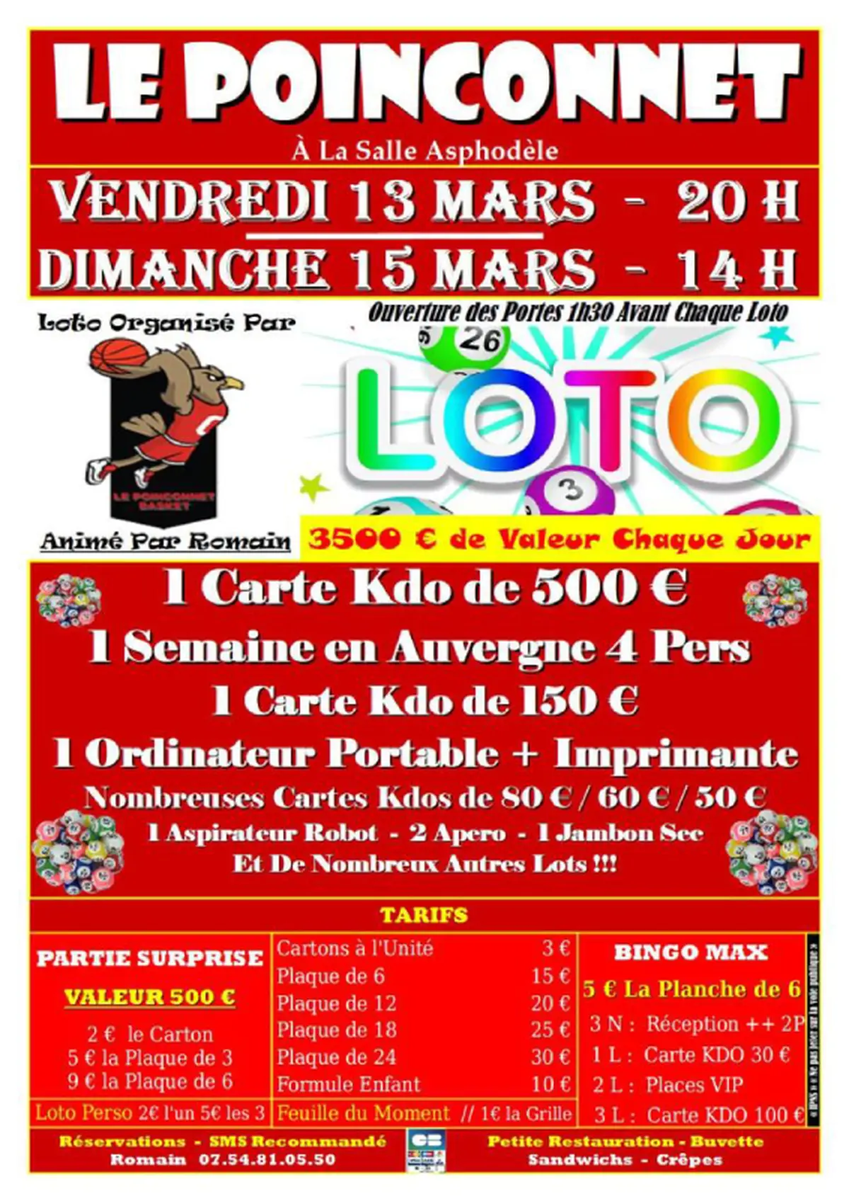 Loto annuel du Poinçonnet basket