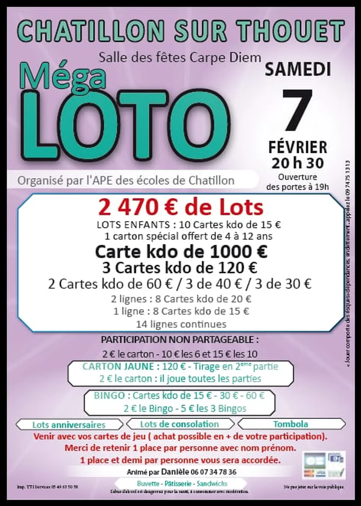 Loto APE Châtillon-sur-Thouet