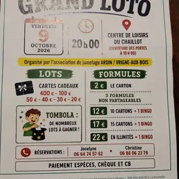 Loto - Association de jumelage ARDIN / VRIGNE AUX BOIS