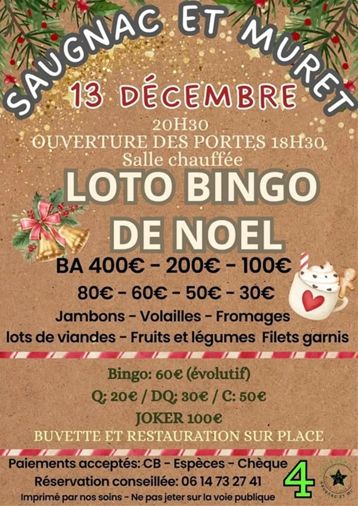Loto bingo de noël