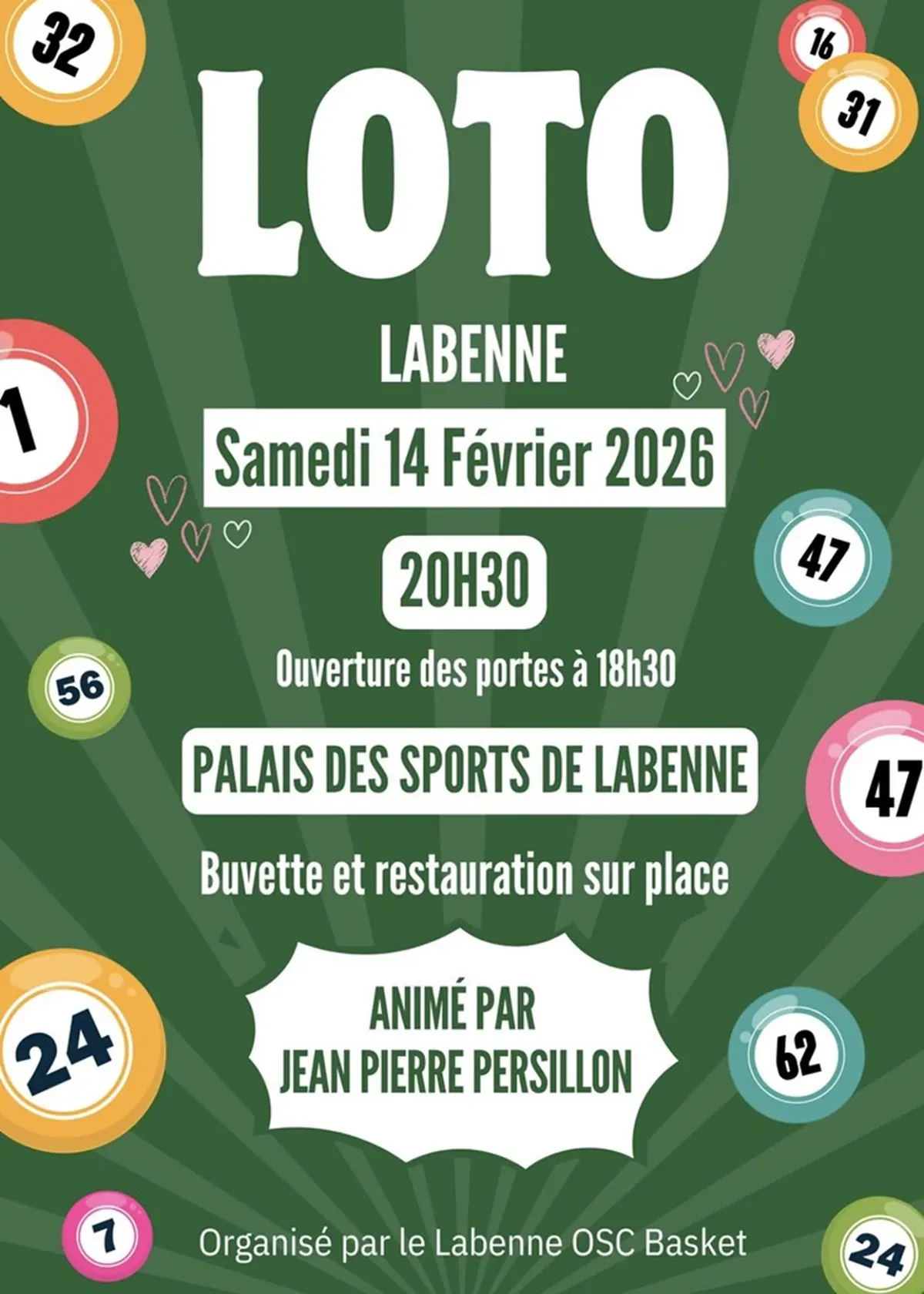 LOTO BINGO du Labenne Basket