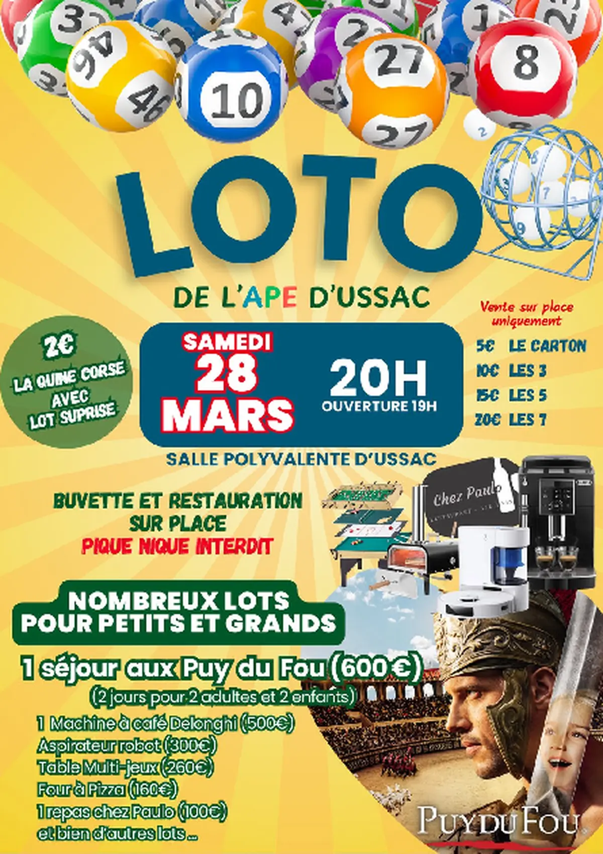 Loto de l'APE (Salle Polyvalente)