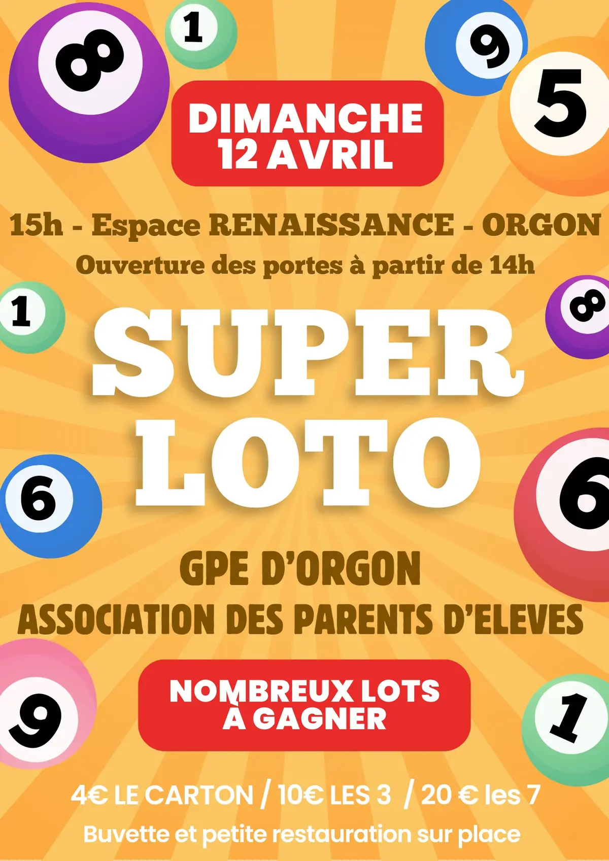 Loto de l'association GPE Orgon