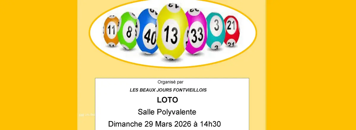 Loto de l'Association Les Beaux Jours Fontvieillois