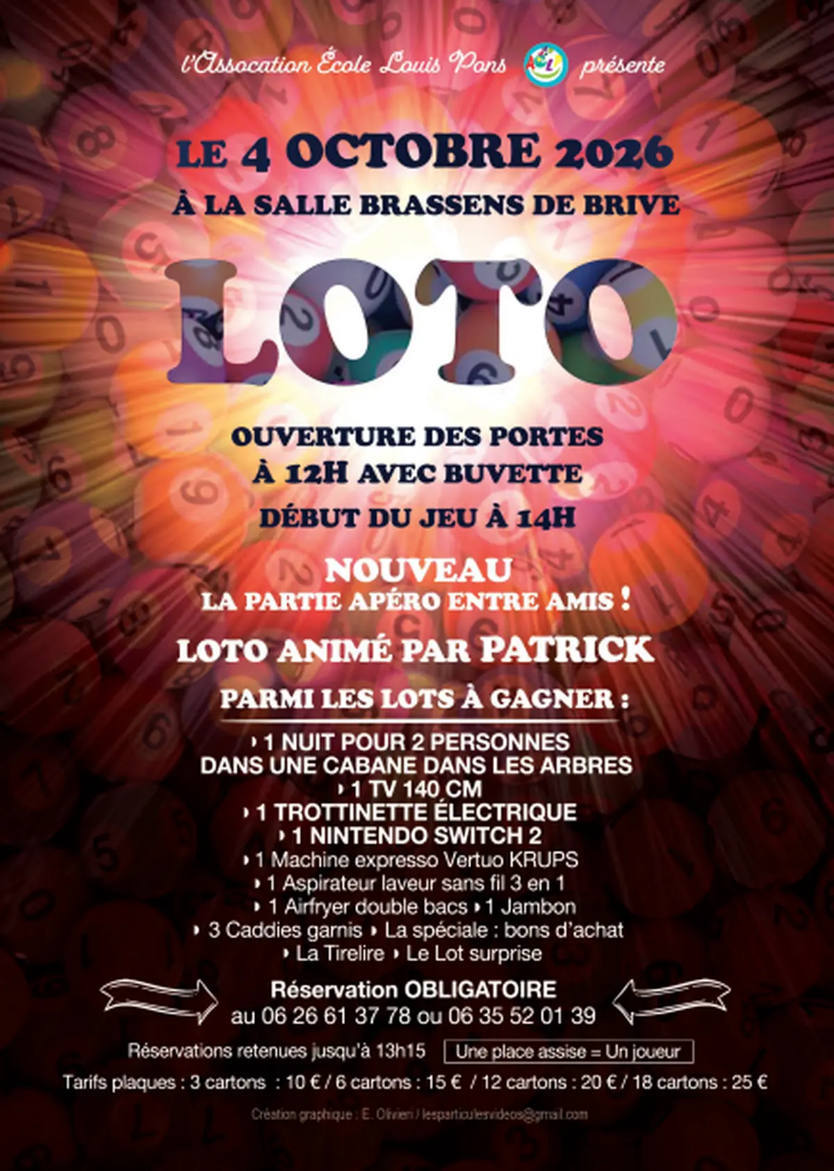 Loto de l'Associaton école Louis Pons (Halle Brassens)